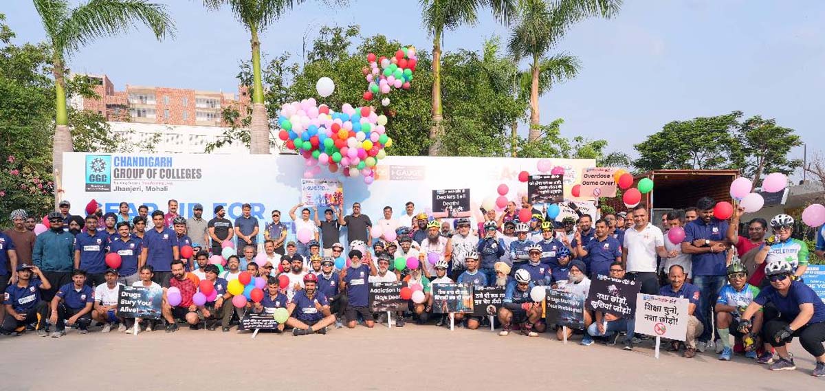 CGC Jhanjeri organised Anti-Narcotics Cyclothon 2025.